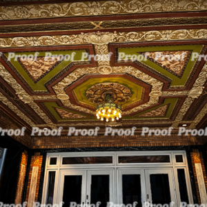 Ornate ceiling and doors inside the Saenger Theatre in New Orleans, used as Anatomy of Release chapter art.